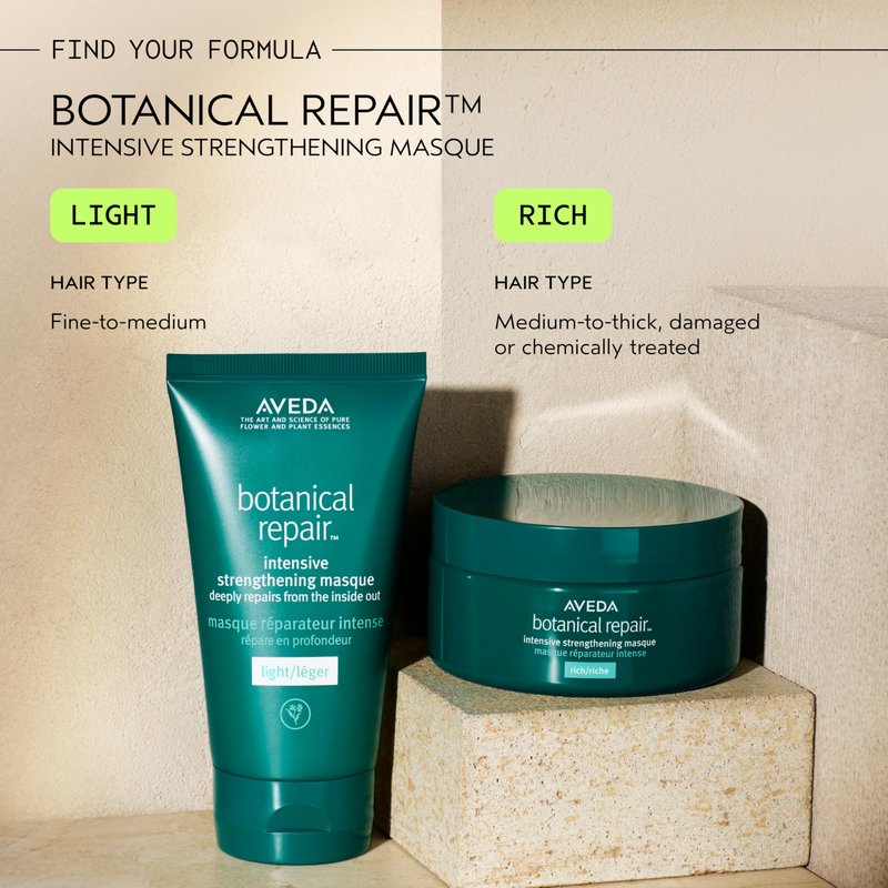 Aveda Botanical Repair Intensive Strengthening Masque Light | Bond-Building Hair Mask for Stronger Hair | Deep Conditioner | Detangles, Softens Fine to Medium Hair | 98% Naturally Derived*, 0.85 Fl Oz