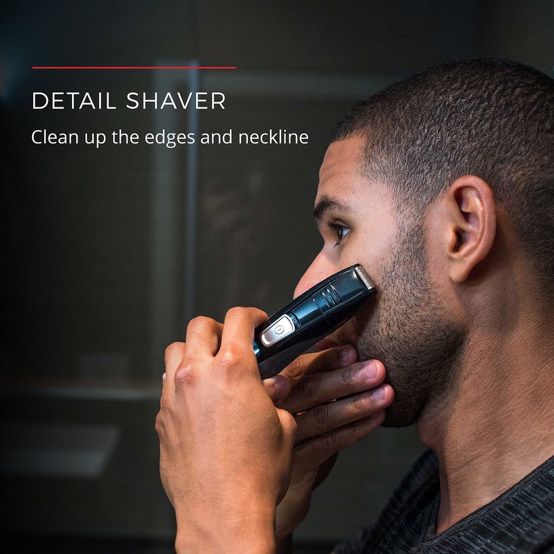Remington Head to Toe Advanced Rechargeable Powered Body Groomer Kit, Beard Trimmer (10 Pieces), 6.3 Inch, Black