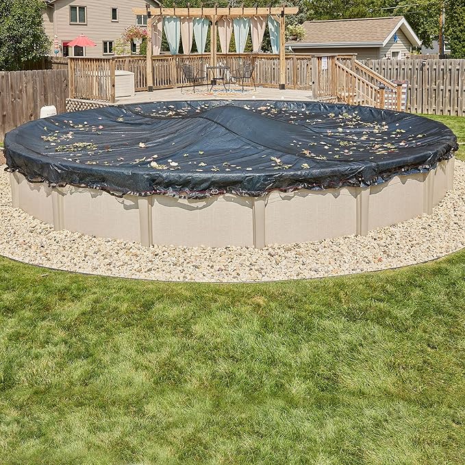 Doheny’s Professional Grade Leaf Nets for Above Ground Pools – 12' Round – Makes Clean-Ups Fast – Lightweight, Versatile & Durable – Keeps Leaves Out