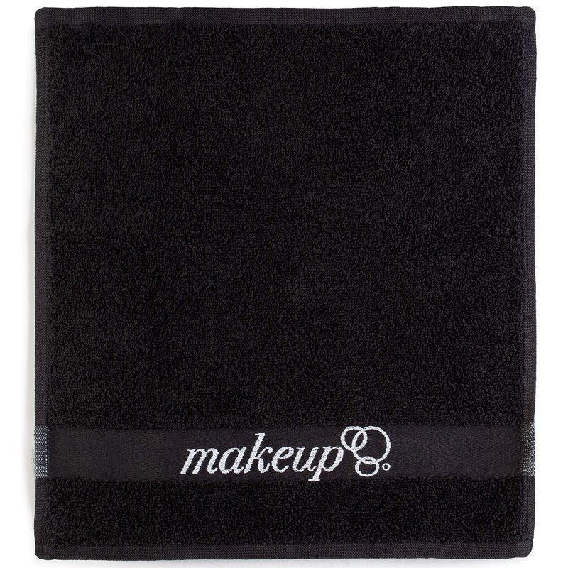 FABBPRO Black Makeup Remover Cloth Towels – Set of 6 Facial Makeup Eraser Towels 13" x 13" – Made in Turkey – Ultra Soft 100% Cotton – Chic Black Color – Beautiful Design – Gentle & Safe on Skin