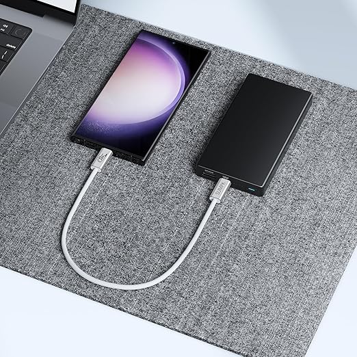 SUMPK 1 FT Short USB4 Cable 2 Packs, 240W USB C to USB C 40gbps Fast Charging, 8K Video Monitor Cord Compatible for Thunderbolt 4, Thunderbolt 3 and USB4 Devices