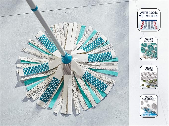 Leifheit Wischsystem Set Power Mop 3 in 1, 45 x 35 x 120 cm, 8